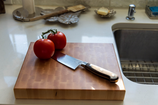 Small End Grain Butcher Block Cutting Board, Engravable - 10" x 12" x 1.5"