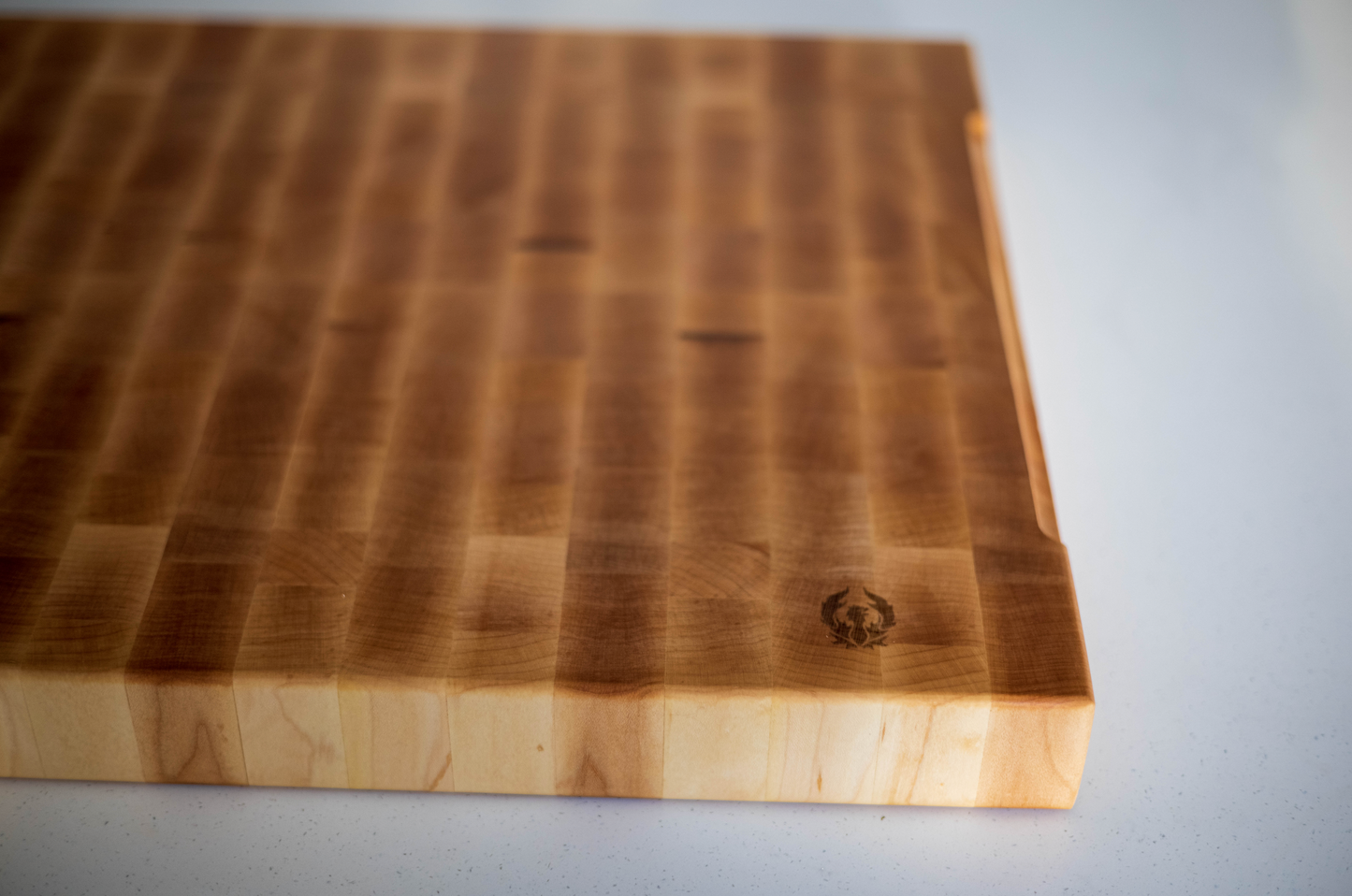 Medium End Grain Butcher Block Cutting Board, Engravable - 12" x 16" x 1.75"