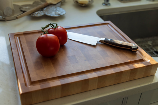 Medium End Grain Butcher Block Cutting Board, Engravable - 12" x 16" x 1.75"